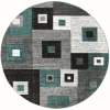 United Weavers Bristol Turquoise 2050-10269 7 ft. 10 in. Round Round Rug