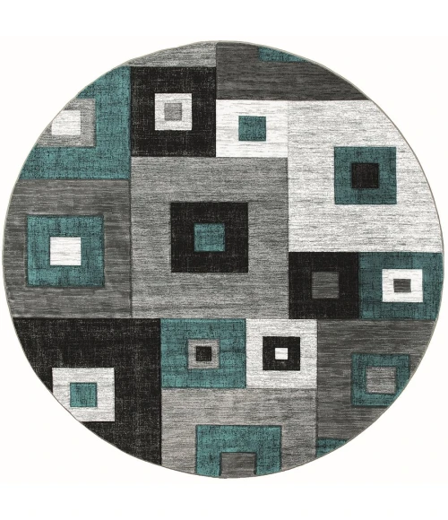 United Weavers Bristol Turquoise 2050-10269 7 ft. 10 in. Round Round Rug