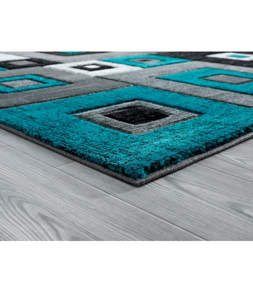 United Weavers Bristol Turquoise 2050-10269 1 ft. 10 in. X 2 ft. 8 in. Rectangle Rug