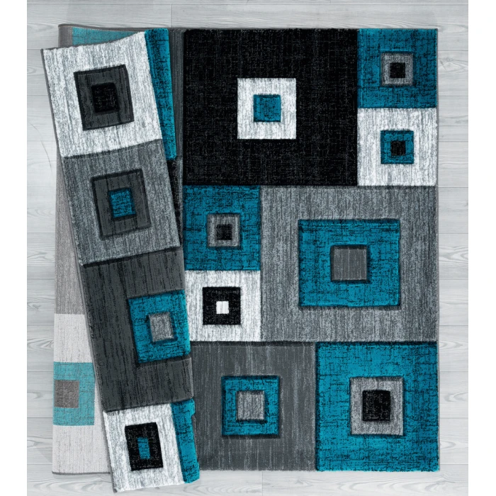 United Weavers Bristol Turquoise 2050-10269 2 ft. 7 in. X 7 ft. 4 in. Rectangle Rug