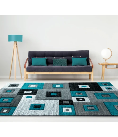 United Weavers Bristol Turquoise 2050-10269 1 ft. 10 in. X 2 ft. 8 in. Rectangle Rug