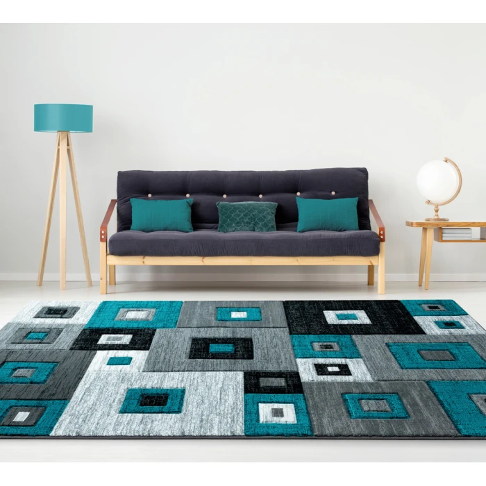 United Weavers Bristol Turquoise 2050-10269 2 ft. 7 in. X 7 ft. 4 in. Rectangle Rug