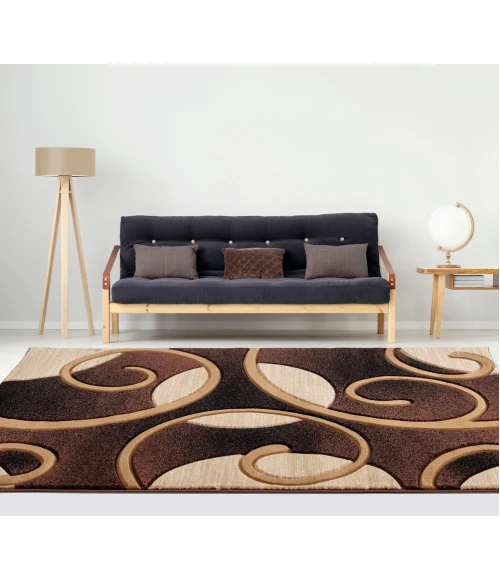 United Weavers Bristol Brown 2050-10350 7 ft. 10 in. Round Round Rug