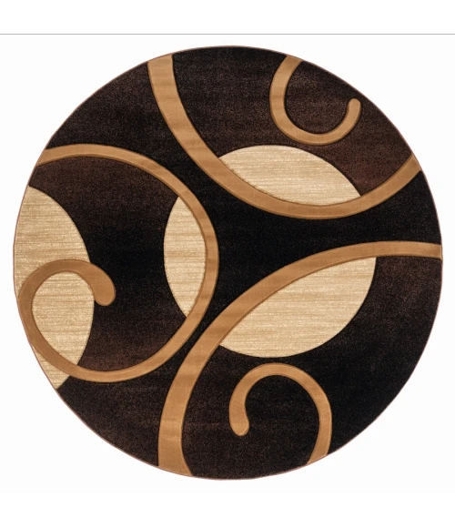 United Weavers Bristol Brown 2050-10350 7 ft. 10 in. Round Round Rug