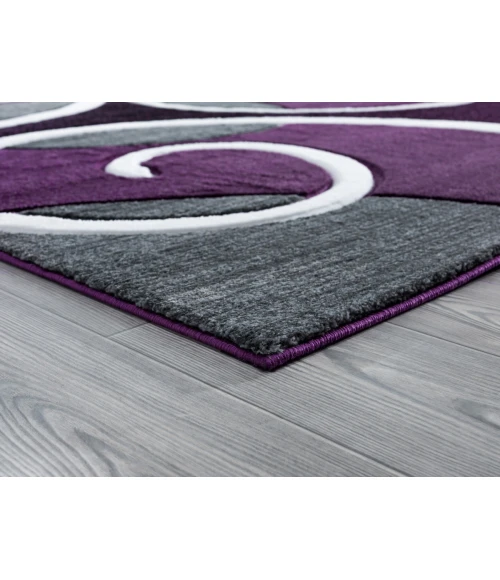 United Weavers Bristol Plum 2050-10382 2 ft. 7 in. X 7 ft. 4 in. Rectangle Rug