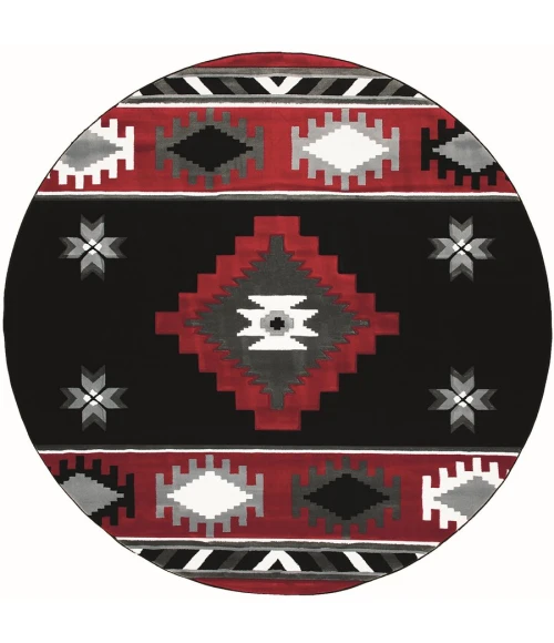 United Weavers Bristol Red 2050-10430 7 ft. 10 in. Round Round Rug