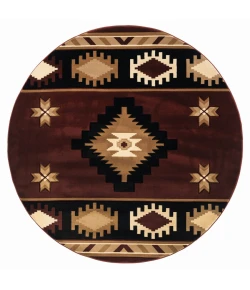 United Weavers Bristol Burgundy 2050-10434 7 ft. 10 in. Round Round Rug