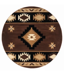 United Weavers Bristol Brown 2050-10450 7 ft. 10 in. Round Round Rug