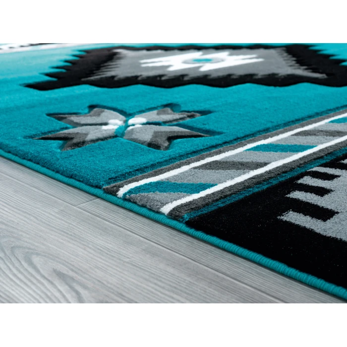 United Weavers Bristol Turquoise 2050-10469 2 ft. 7 in. X 7 ft. 4 in. Rectangle Rug