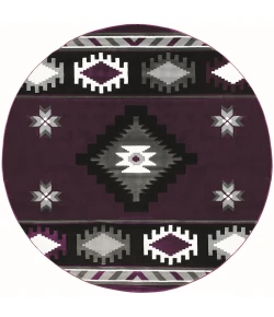 United Weavers Bristol Plum 2050-10482 7 ft. 10 in. Round Round Rug