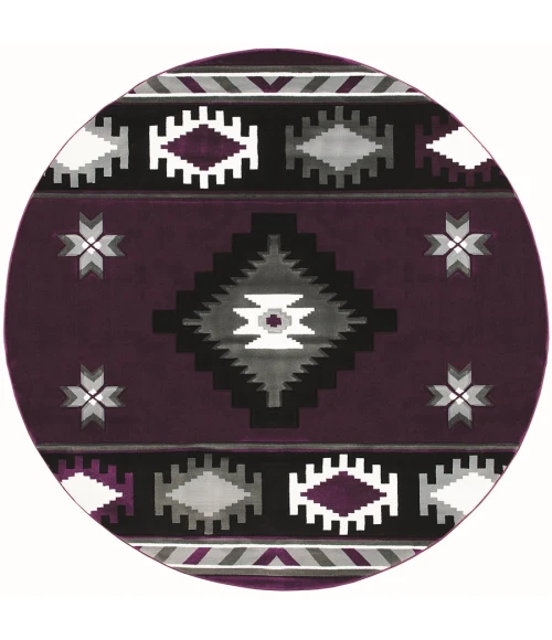 United Weavers Bristol Plum 2050-10482 7 ft. 10 in. Round Round Rug