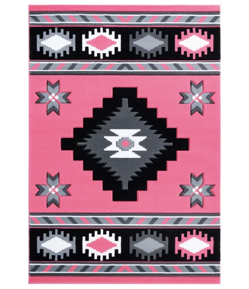 United Weavers Bristol Pink 2050-10486 2 ft. 7 in. X 7 ft. 4 in. Rectangle Rug