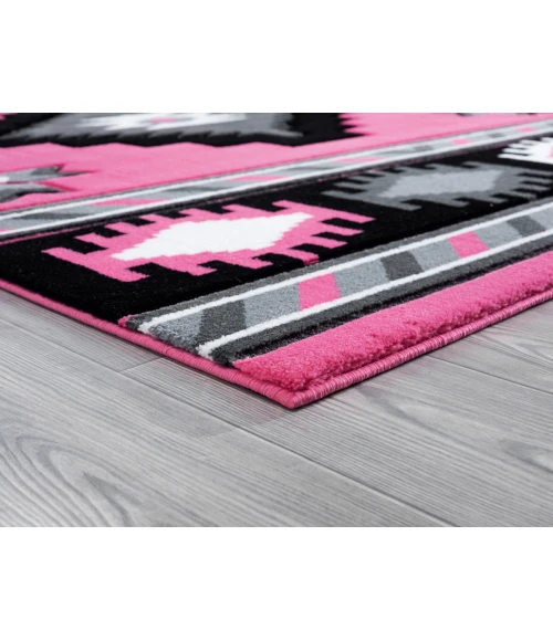 United Weavers Bristol Pink 2050-10486 2 ft. 7 in. X 7 ft. 4 in. Rectangle Rug
