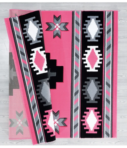 United Weavers Bristol Pink 2050-10486 2 ft. 7 in. X 7 ft. 4 in. Rectangle Rug