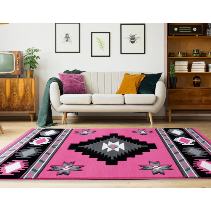 United Weavers Bristol Pink 2050-10486 2 ft. 7 in. X 7 ft. 4 in. Rectangle Rug
