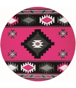 United Weavers Bristol Pink 2050-10486 7 ft. 10 in. Round Round Rug