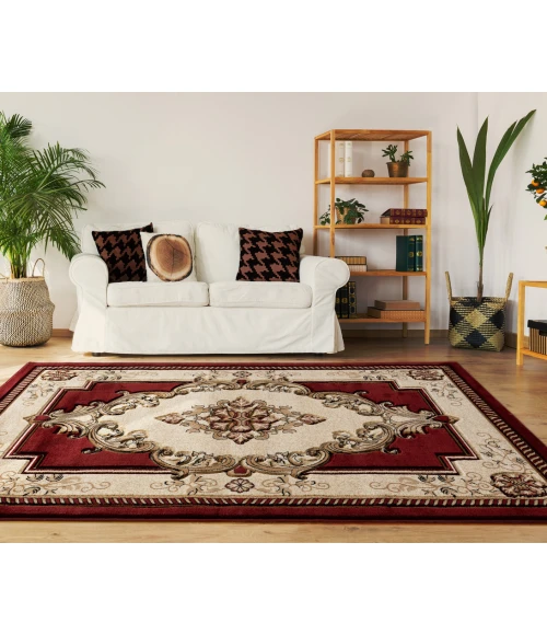 United Weavers Bristol Burgundy 2050-10534 1 ft. 10 in. X 2 ft. 8 in. Rectangle Rug