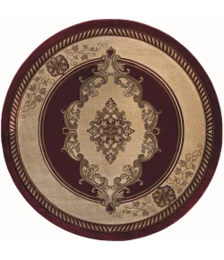 United Weavers Bristol Burgundy 2050-10534 7 ft. 10 in. Round Round Rug