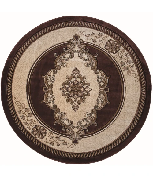 United Weavers Bristol Chocolate 2050-10551 7 ft. 10 in. Round Round Rug