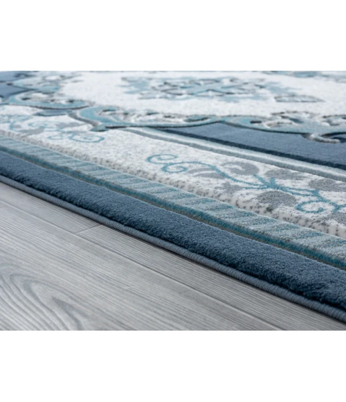 United Weavers Bristol Aqua 2050-10563 2 ft. 7 in. X 4 ft. 2 in. Rectangle Rug