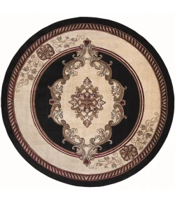 United Weavers Bristol Black 2050-10570 7 ft. 10 in. Round Round Rug