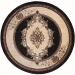United Weavers Bristol Black 2050-10570 7 ft. 10 in. Round Round Rug