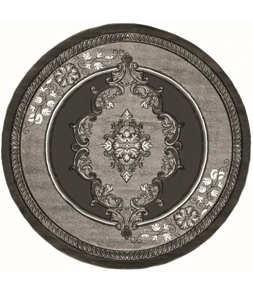 United Weavers Bristol Grey 2050-10572 7 ft. 10 in. Round Round Rug