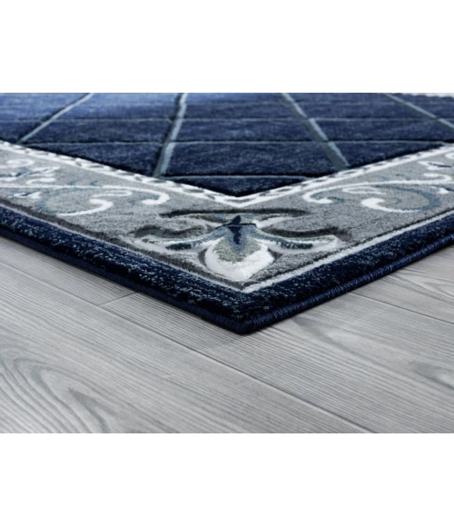 United Weavers Bristol Navy 2050-10964 2 ft. 7 in. X 7 ft. 4 in. Rectangle Rug