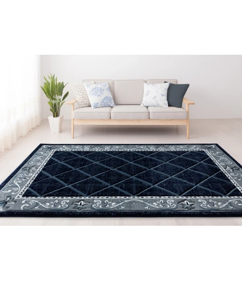 United Weavers Bristol Navy 2050-10964 2 ft. 7 in. X 7 ft. 4 in. Rectangle Rug