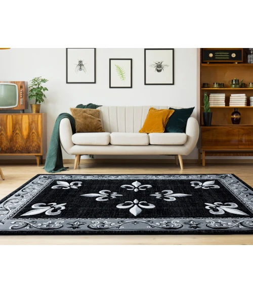 United Weavers Bristol Black 2050-11070 1 ft. 10 in. X 2 ft. 8 in. Rectangle Rug