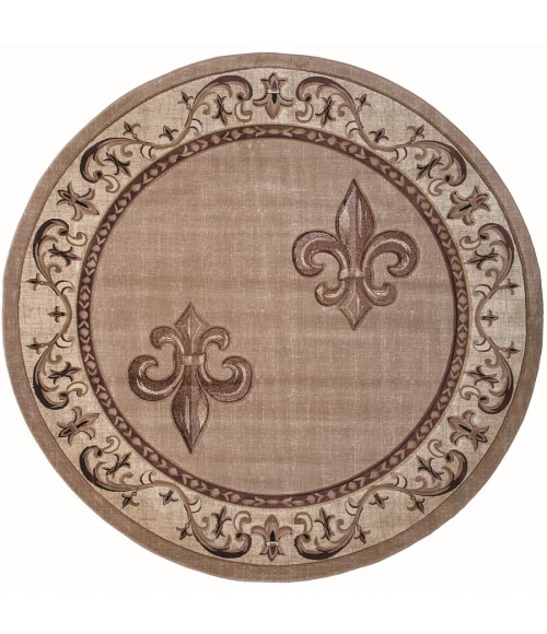 United Weavers Bristol Beige 2050-11226 7 ft. 10 in. Round Round Rug