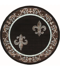 United Weavers Bristol Brown 2050-11250 7 ft. 10 in. Round Round Rug