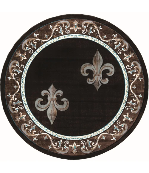 United Weavers Bristol Brown 2050-11250 7 ft. 10 in. Round Round Rug