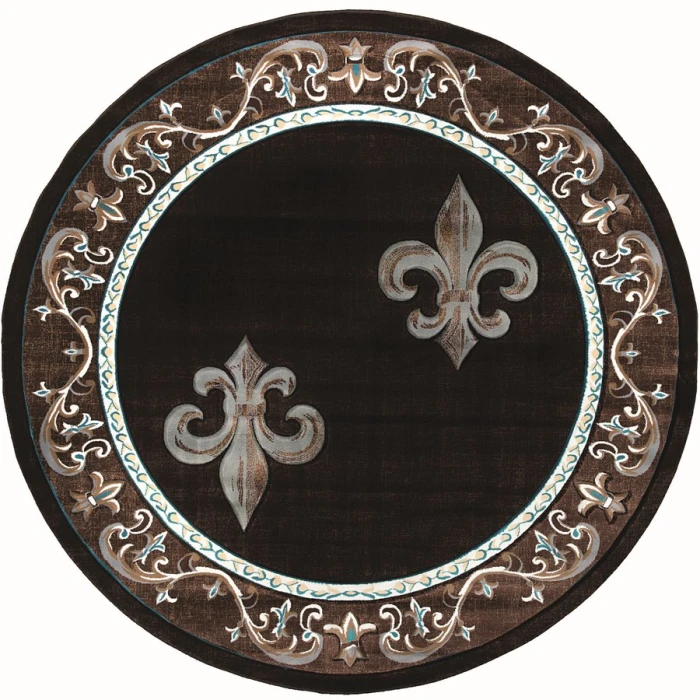 United Weavers Bristol Brown 2050-11250 7 ft. 10 in. Round Round Rug