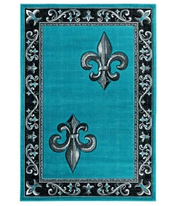 United Weavers Bristol Turquoise 2050-11269 5 ft. 3 in. X 7 ft. 6 in. Rectangle Rug