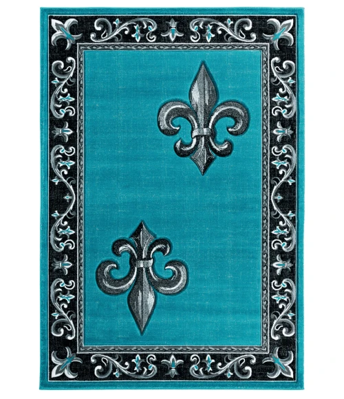 United Weavers Bristol Turquoise 2050-11269 5 ft. 3 in. X 7 ft. 6 in. Rectangle Rug