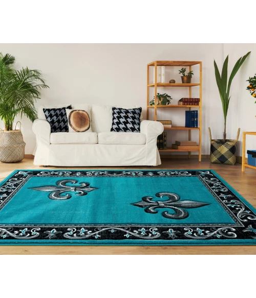 United Weavers Bristol Turquoise 2050-11269 7 ft. 10 in. Round Round Rug