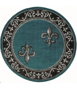United Weavers Bristol Turquoise 2050-11269 7 ft. 10 in. Round Round Rug