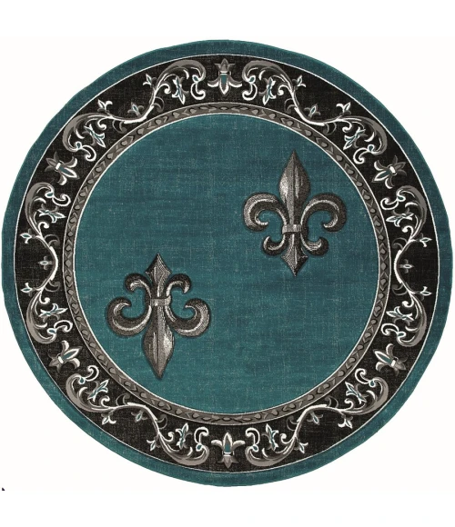United Weavers Bristol Turquoise 2050-11269 7 ft. 10 in. Round Round Rug