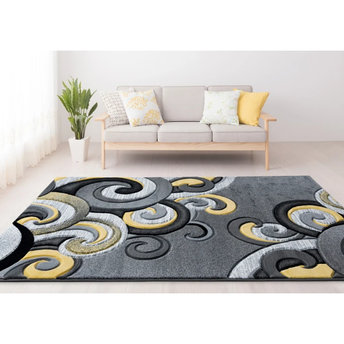 United Weavers Bristol Yellow 2050-11312 1 ft. 10 in. X 2 ft. 8 in. Rectangle Rug