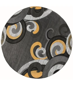 United Weavers Bristol Yellow 2050-11312 7 ft. 10 in. Round Round Rug