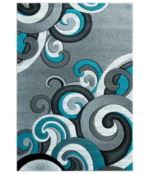 United Weavers Bristol Turquoise 2050-11369 2 ft. 7 in. X 4 ft. 2 in. Rectangle Rug