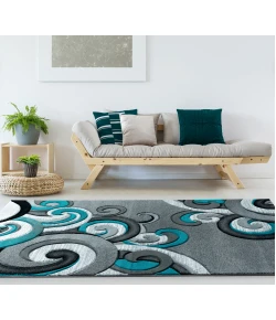 United Weavers Bristol Turquoise 2050-11369 2 ft. 7 in. X 4 ft. 2 in. Rectangle Rug