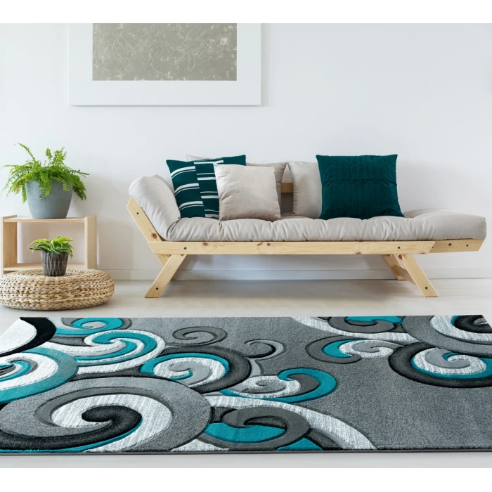 United Weavers Bristol Turquoise 2050-11369 1 ft. 10 in. X 2 ft. 8 in. Rectangle Rug