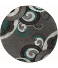 United Weavers Bristol Turquoise 2050-11369 7 ft. 10 in. Round Round Rug
