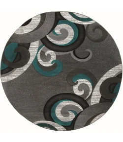 United Weavers Bristol Turquoise 2050-11369 7 ft. 10 in. Round Round Rug