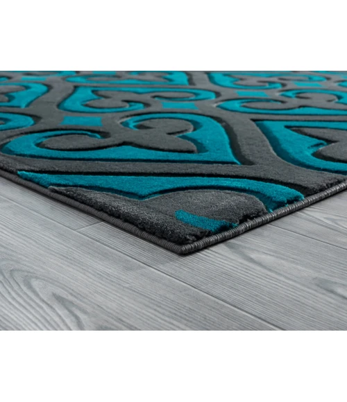 United Weavers Bristol Turquoise 2050-11469 2 ft. 7 in. X 4 ft. 2 in. Rectangle Rug