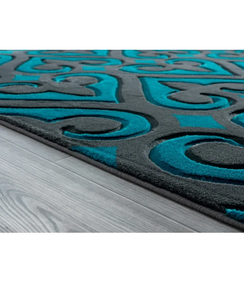 United Weavers Bristol Turquoise 2050-11469 2 ft. 7 in. X 4 ft. 2 in. Rectangle Rug