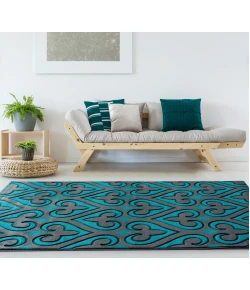 United Weavers Bristol Turquoise 2050-11469 1 ft. 10 in. X 2 ft. 8 in. Rectangle Rug