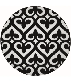 United Weavers Bristol Black 2050-11470 7 ft. 10 in. Round Round Rug